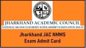 Jharkhand JAC NMMS Exam Admit Card