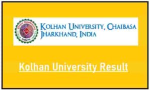 Kolhan University Result