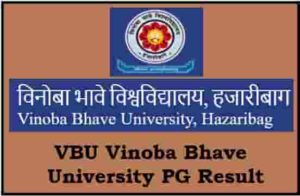 VBU Vinoba Bhave University PG Result