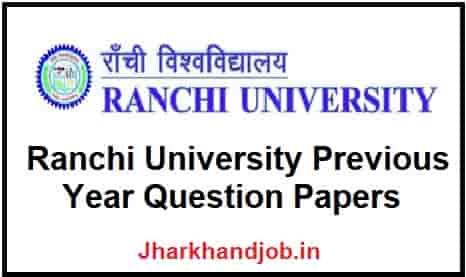 Ranchi University Previous Year Question Papers