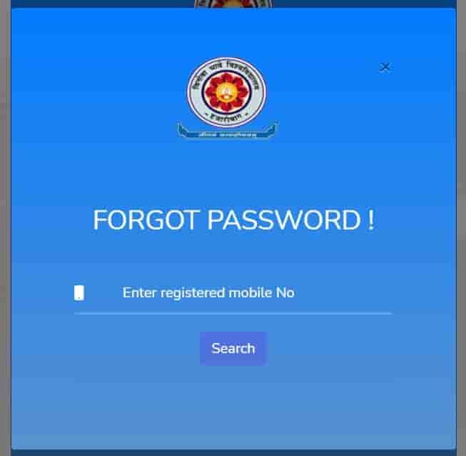 VBU forgot password recover