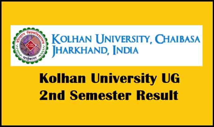 Kolhan University UG Semester 2 Result
