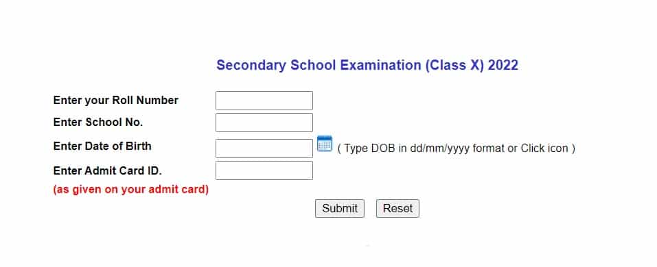 How to Check CBSE Board 10th Class Result 2022 Online by entering roll number, school number, date of birth and admit card ID