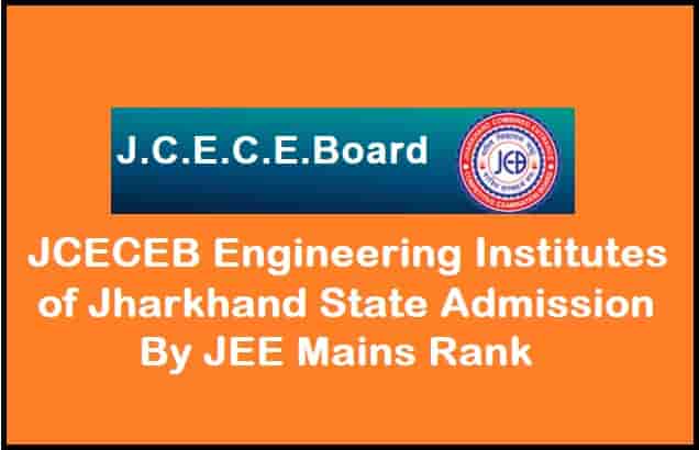 JCECEB Engineering institutes of Jharkhand State Admission