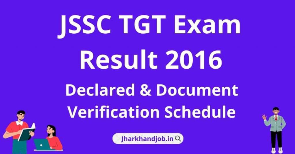 JSSC TGT Exam Result 2016
