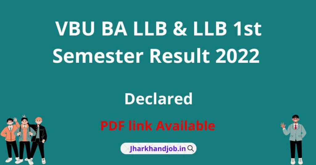 VBU BA LLB & LLB 1st Semester Result 2022